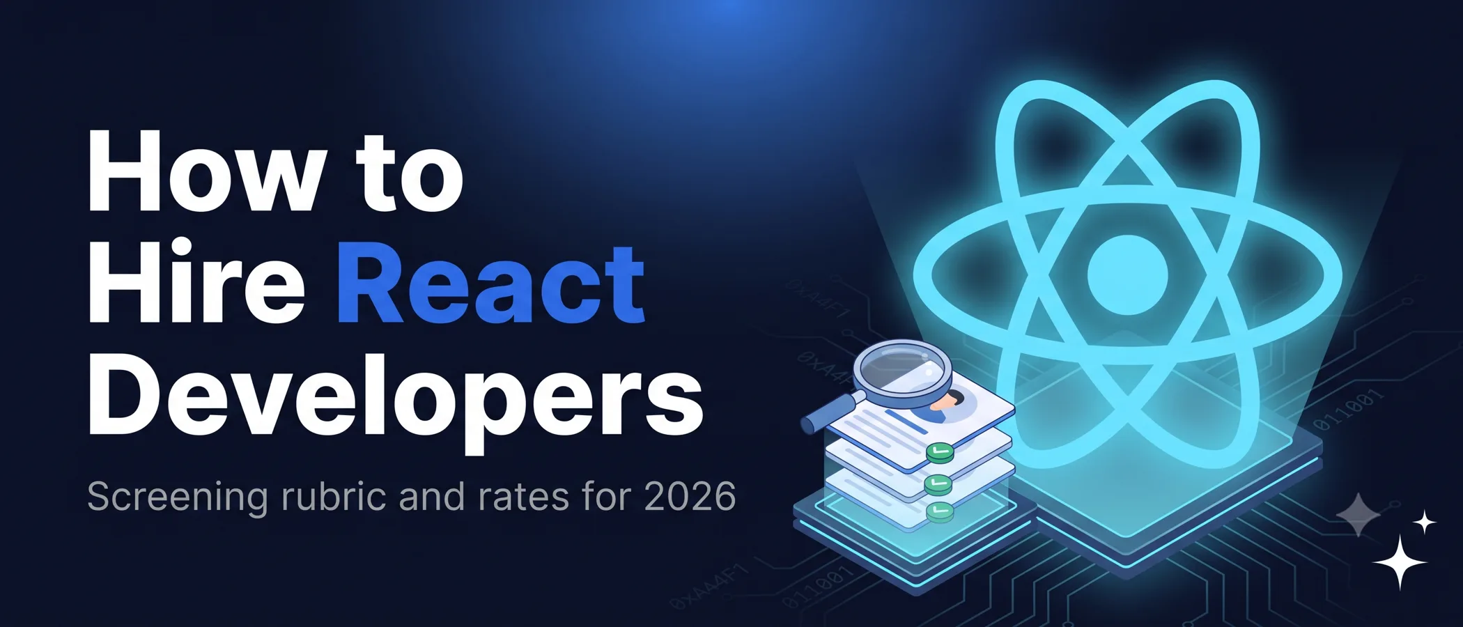 How to hire React developers in 2026, screening rubric and rate benchmarks