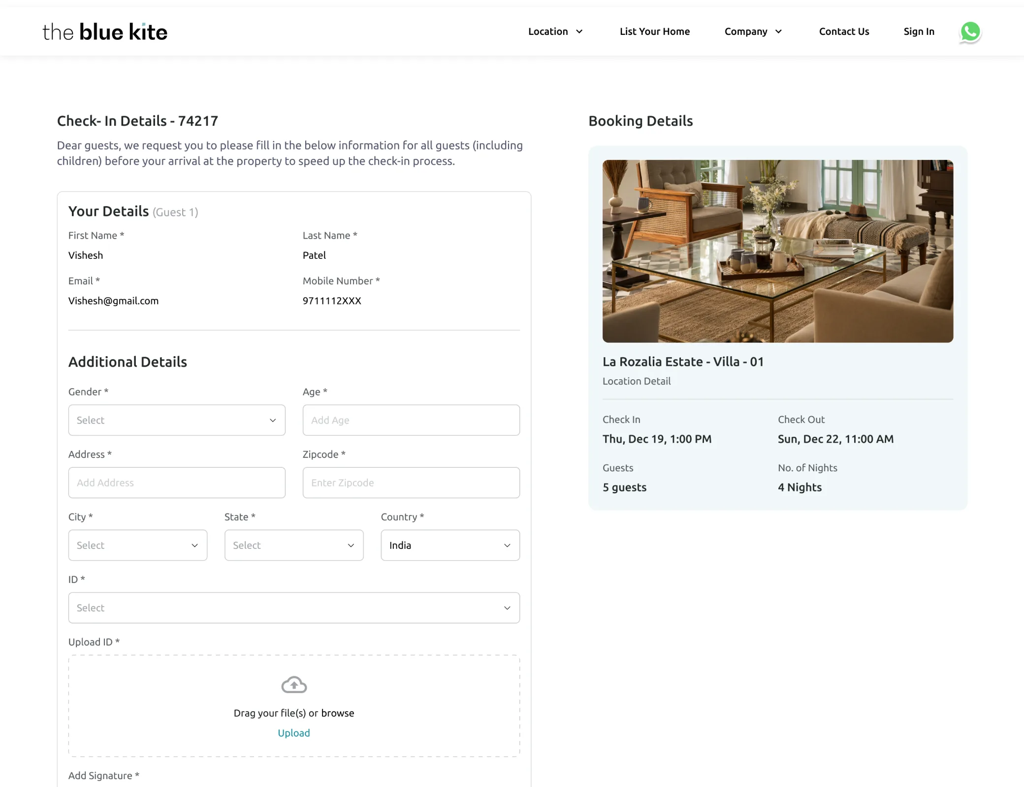 Blue Kite booking platform