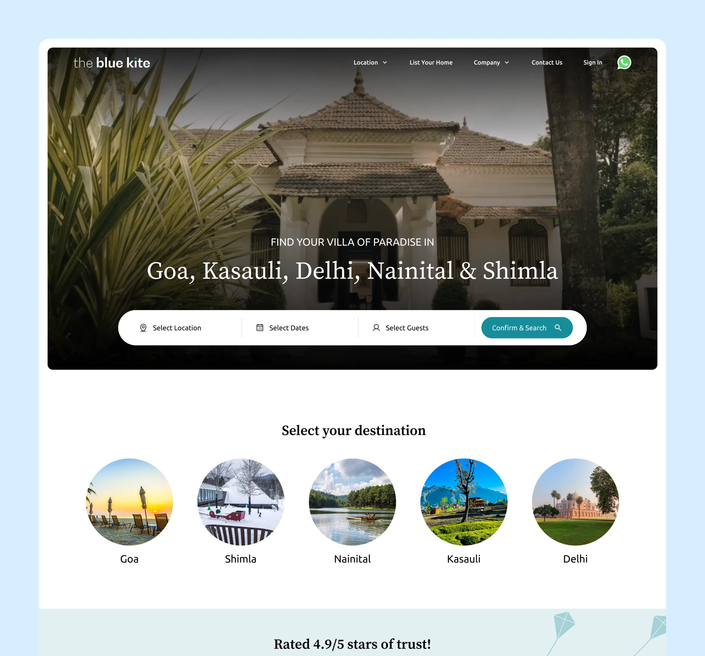 Blue Kite booking platform