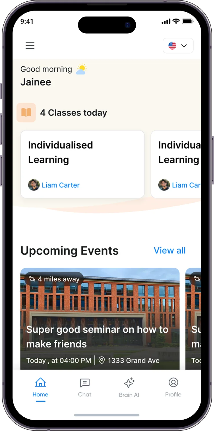 Highlands student home dashboard